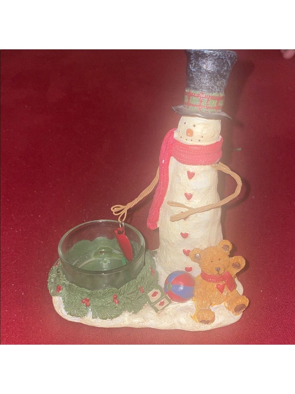 Yankee Candle Snowman & Gifts tealight candle holder 2012